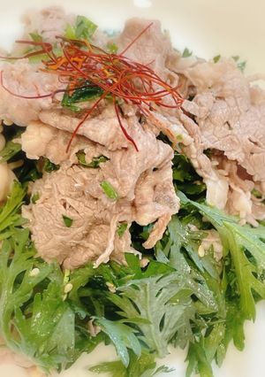 春菊と牛肉のナムル風サラダ-レシピのメイン写真
