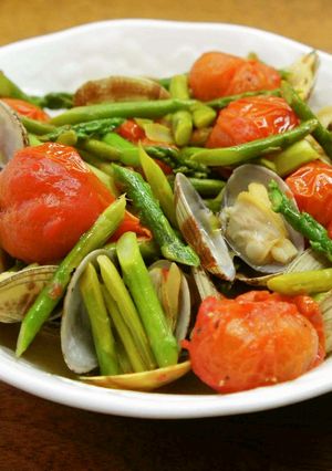 野菜とアサリの白ワイン蒸し-レシピのメイン写真