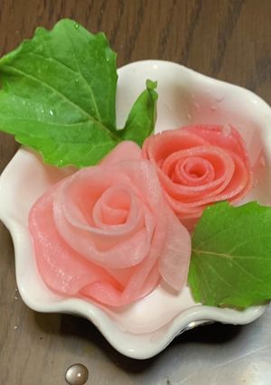 お洒落に♡薔薇大根の箸休め(酢漬け)-レシピのメイン写真
