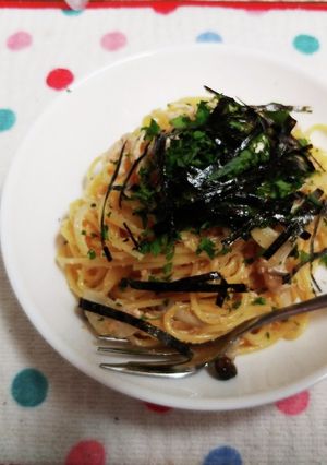 子どもも大好き！絶品たらこクリームパスタ-レシピのメイン写真