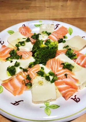 サーモンと豆腐のカルパッチョ-レシピのメイン写真