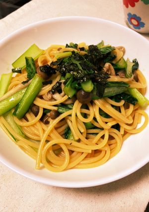 しめじと小松菜の和風パスタ-レシピのメイン写真