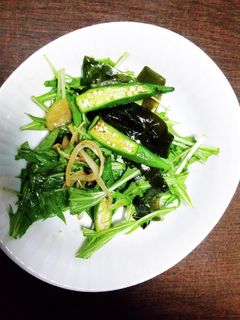 新わかめと新玉ねぎとオクラのサラダ-レシピのメイン写真