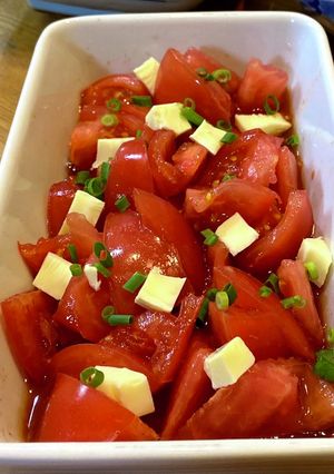 トマトとチーズのカレー醬油和え-レシピのメイン写真