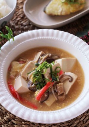 くずし豆腐とカニカマのふんわり卵煮込み-レシピのメイン写真