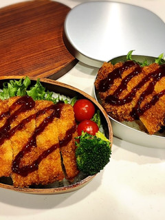 のっけ弁当(兄弟部活弁当)豚カツ-レシピのメイン写真