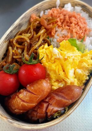 スクランブルエッグ弁当-レシピのメイン写真