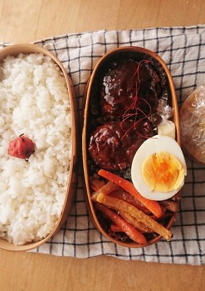 お弁当★卵☆パン粉なし豚ひき肉ハンバーグ-レシピのメイン写真