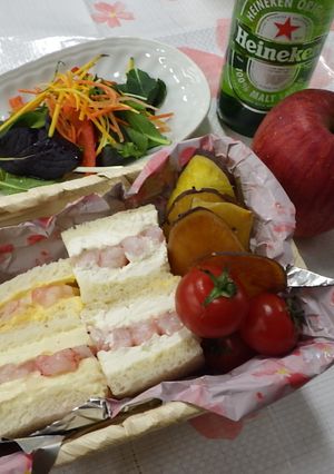 甘えびとクリームチーズのサンドイッチ-レシピのメイン写真