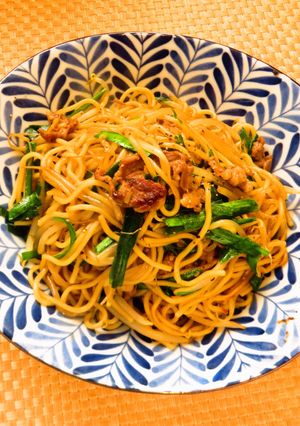 ☺牛肉とニラのオイスターソース焼きそば☺-レシピのメイン写真