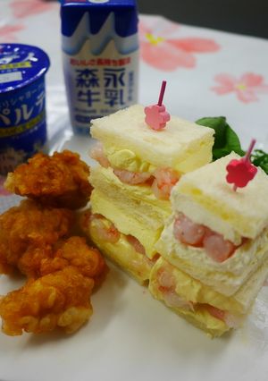 甘えびと卵のサンドイッチ-レシピのメイン写真