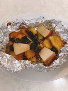 かぼちゃとりんごのホイル焼き-レシピのメイン写真