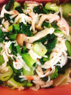 青梗菜とカニカマの炒め煮(中華風味)-レシピのメイン写真