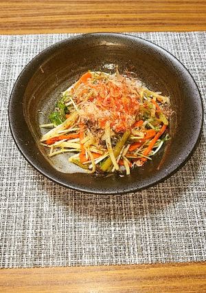ヨウサマの水菜と千切り筍のサラダ-レシピのメイン写真