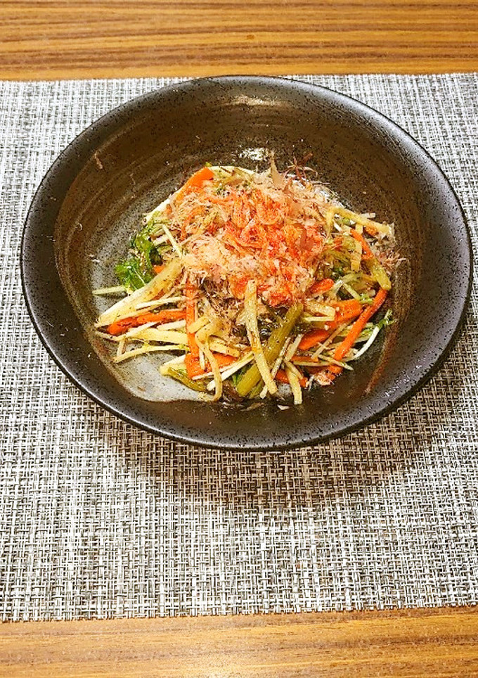 ヨウサマの水菜と千切り筍のサラダ-レシピのメイン写真