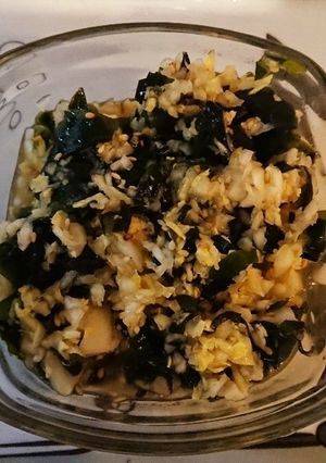 白菜ワカメのサラダ ドレッシングにも-レシピのメイン写真