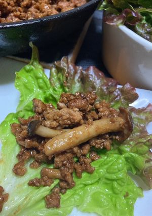 豚ひき肉のレタス包み-レシピのメイン写真