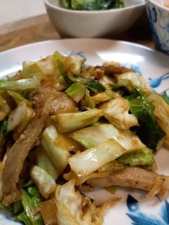 味噌漬け豚肉とキャベツの炒め物!-レシピのメイン写真