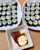 かっぱ巻きとお新香巻きには醤油マヨ☆