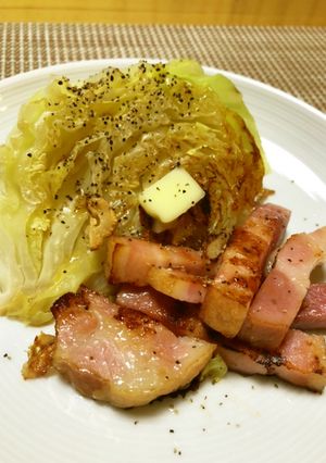 芯までおいしい♪焼きキャベツ-レシピのメイン写真