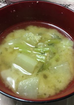 大根と葉の味噌汁-レシピのメイン写真