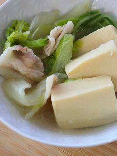 高野豆腐でカサ増し白菜の豚バラ煮-レシピのメイン写真
