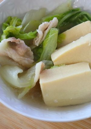 高野豆腐でカサ増し白菜の豚バラ煮-レシピのメイン写真