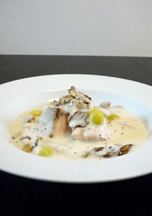 秋鮭の米粉クリームシチュー-レシピのメイン写真