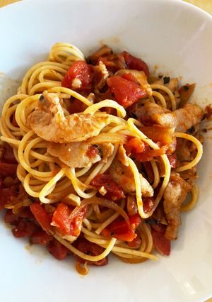 豚肉 トマトパスタ-レシピのメイン写真