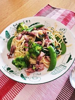 ホタルイカと春野菜和風パスタ-レシピのメイン写真