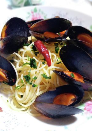 ムール貝のパスタ(◍•ᴗ•◍).｡*♡-レシピのメイン写真