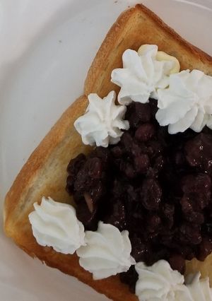 あんことホイップクリームのトースト-レシピのメイン写真