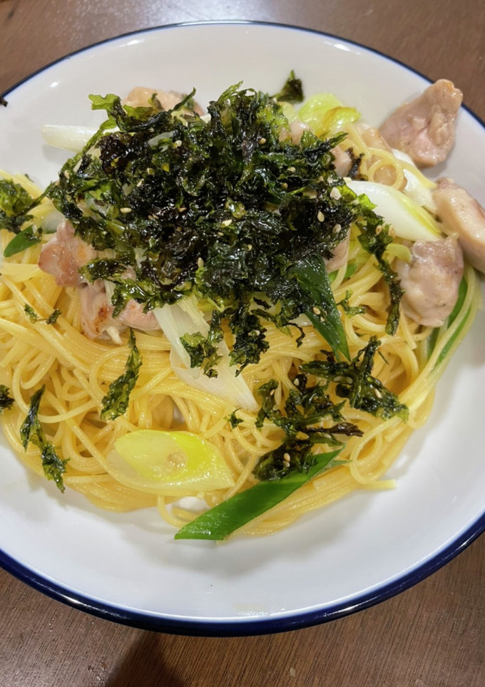 和えるだけ！簡単鶏とネギの和風パスタ-レシピのメイン写真
