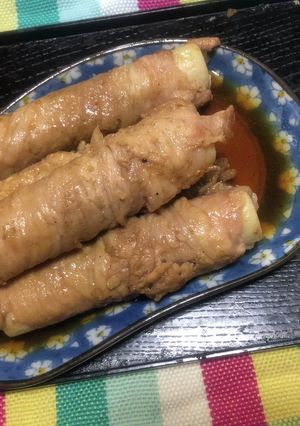チーズ入りちくわの豚肉巻き-レシピのメイン写真
