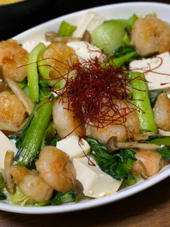 エビと青梗菜のシンプル塩炒め-レシピのメイン写真