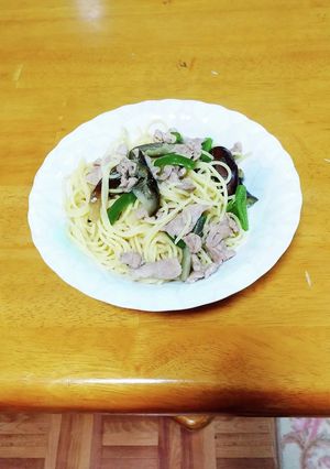 茄子とピーマンの塩味パスタ-レシピのメイン写真