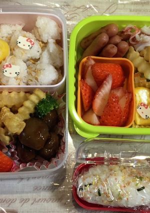 遠足のお弁当♪3歳4ヶ月と1歳6ヶ月♪-レシピのメイン写真