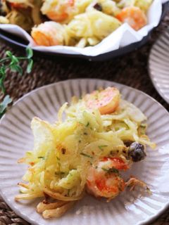 天ぷら粉で海老と玉ねぎのかき揚げ-レシピのメイン写真