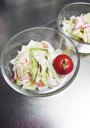 大根とブロッコリー茎とカニカマのマヨ和え-レシピのメイン写真