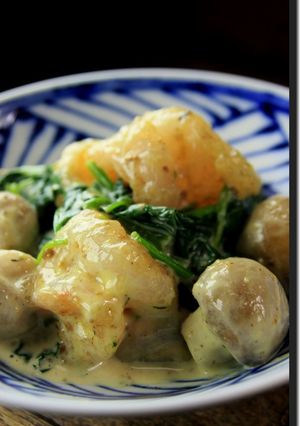 エビマヨ（茸とほうれん草入）-レシピのメイン写真