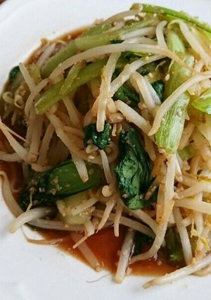 もやしとチンゲン菜のごまオイスター炒め-レシピのメイン写真