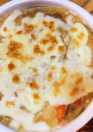 余ったカレーで。味噌カレー牛乳ドリア-レシピのメイン写真