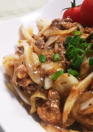旬！新玉ねぎとさば味噌缶のカレー風味-レシピのメイン写真