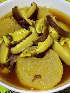 椎茸と大根の煮物カレー味-レシピのメイン写真
