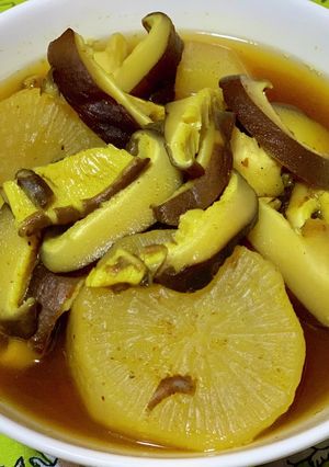 椎茸と大根の煮物カレー味-レシピのメイン写真