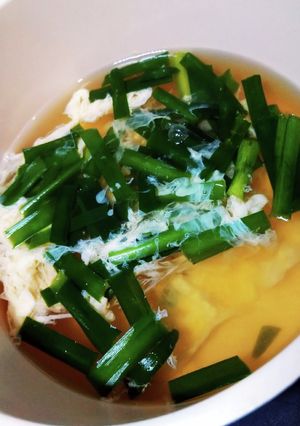 簡単お吸い物★ニラの卵とじ-レシピのメイン写真