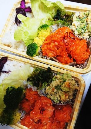 【夫婦弁当⑦】ぷりぷりエビチリ-レシピのメイン写真