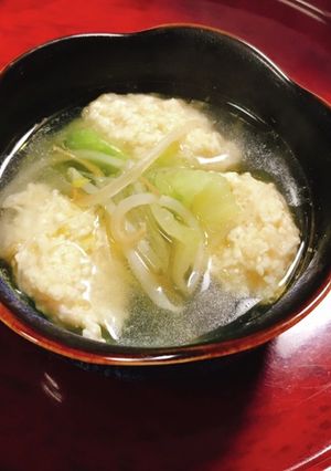 簡単、鶏団子スープ-レシピのメイン写真
