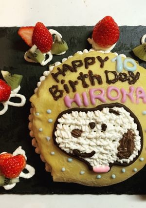 ミルクレープ 誕生日ケーキ スヌーピー-レシピのメイン写真