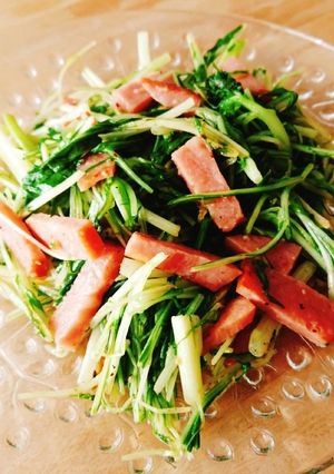 お弁当★水菜とソーセージハム簡単炒め-レシピのメイン写真